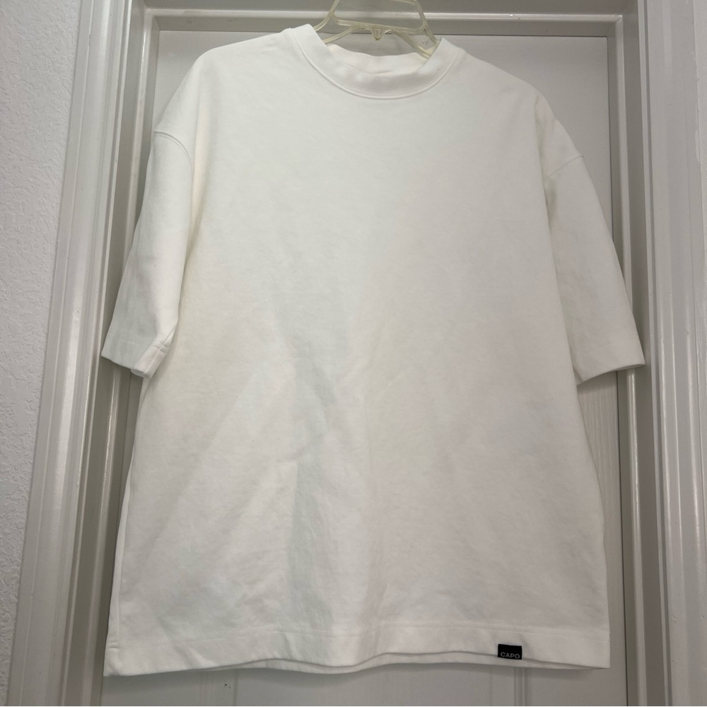 CAPO Oversized White T-Shirt Size L 100% Cotton – Minimalist Streetwear